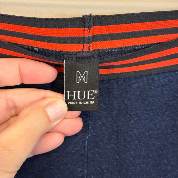 Hue Leggings Womens M Navy Blue Comfort Pull On Stretch Athletic Workout Gym - Picture 6 of 6